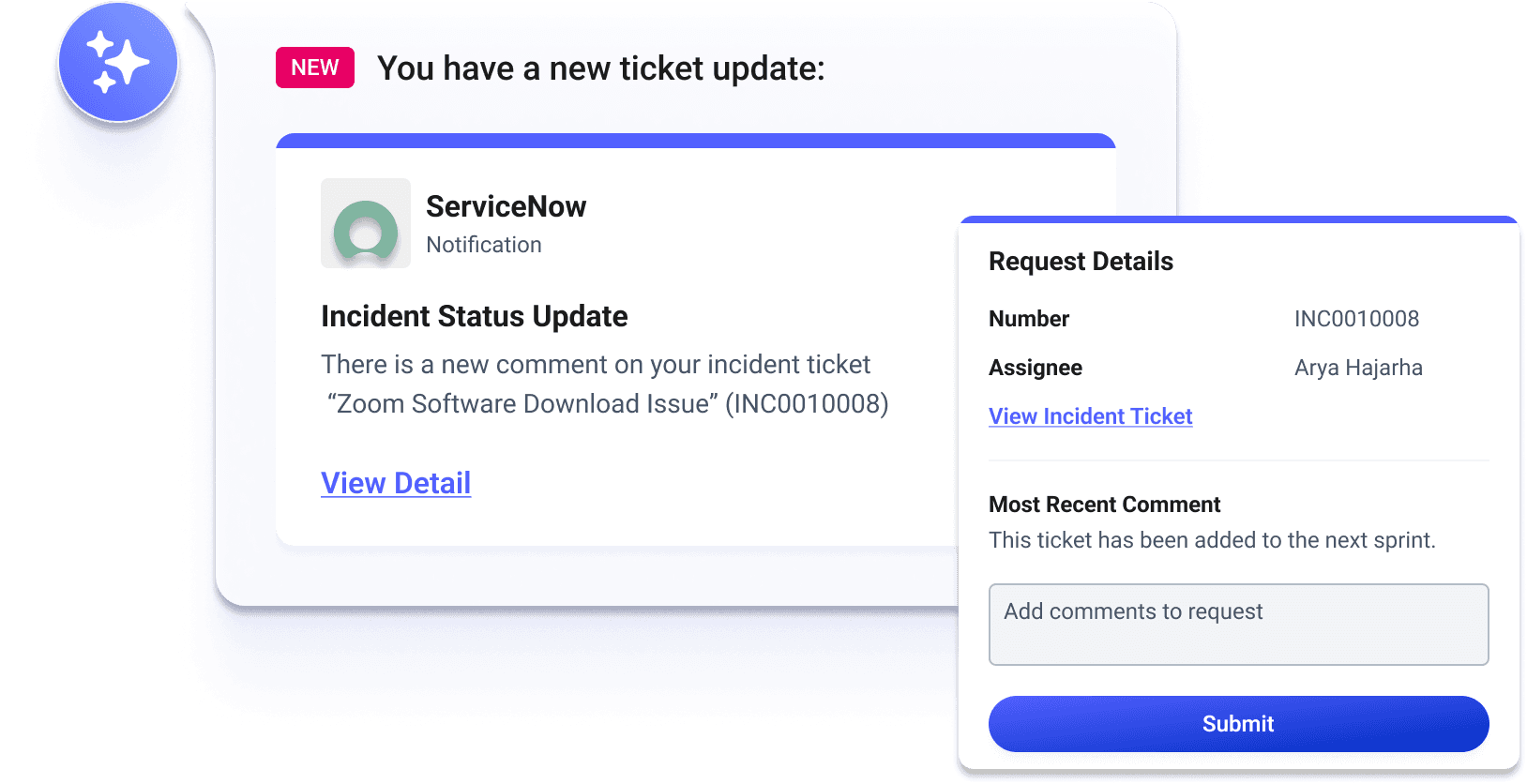 ServiceNow Change Management notification