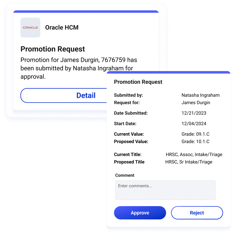 Approve Oracle HCM Promotional Request in oneclick