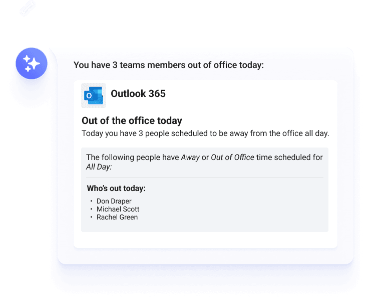 View your team's time away 